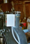 Detail of starter mounted to side of hammer