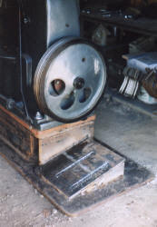 Motor mount plate welded to rear of box and base plate.