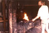 Enclosed Masonry forge at the Dean shop.