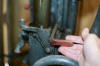 Lifting auto feed lever until worm engages