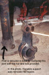 Base is secured on post with a clamp