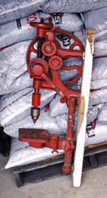 Hand cranked post drill - CLICK TO ENLARGE