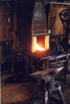 Steel Side Draft forge in use at a recent class.