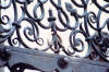 Moveable brass ring in crown to right of gates. CLICK HERE TO ENLARGE