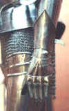 Left gauntlet and side of armour