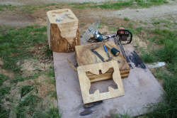 Tools for cutting anvil depression in top of anvil log