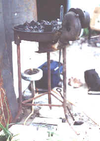 Very light-weight portable forge.