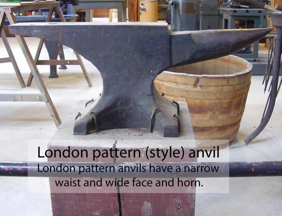 London pattern & American pattern anvils. 