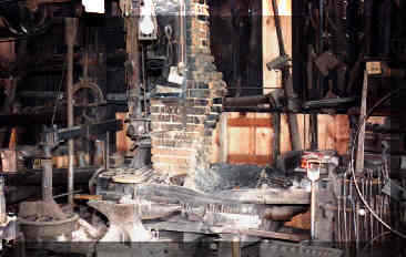 Haverhill Blacksmith's Forge made of wood and brick.