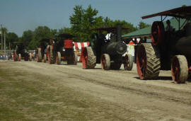 Parade of engines. 2008 Old Thresher's Reunion, Mt. Pleasant, Iowa