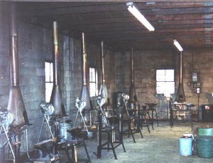 Picture swiped from Midwest Horseshoeing Website - Enclosed style forges for horseshoeing - CLICK HERE TO GO THERE