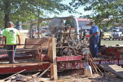 Steam Tractor Powering Sawmill - Midwest Old Threshers Reunion 2023