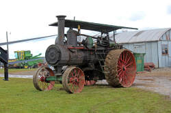 Steam Tractor Powering Saw Mill - 2022 57th Annual Old Time Power Show - Cedar Falls, Iowa